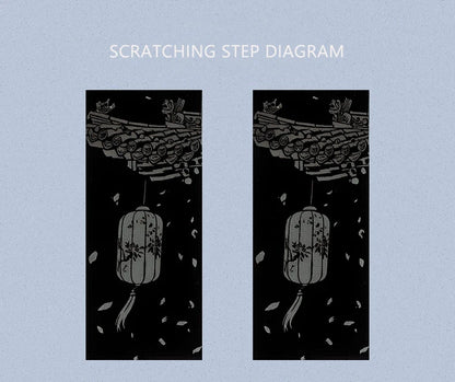 12pc DIY Scratch Painting Bookmark Kit