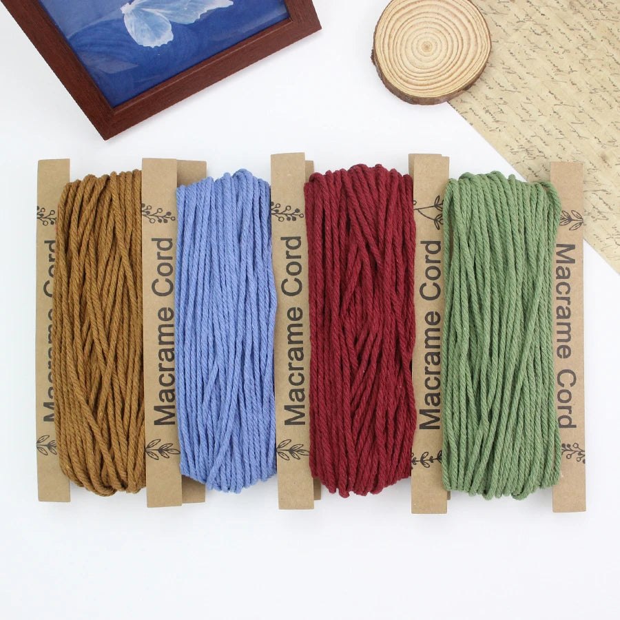 3mm Macrame Cord - 25m Roll 4-strand twisted woven cotton rope