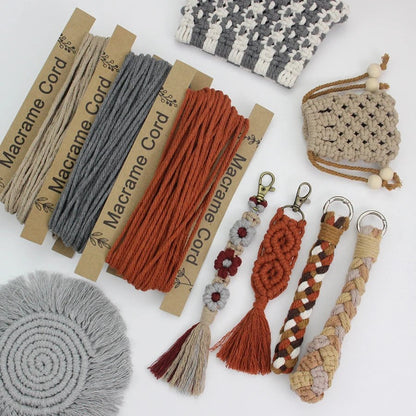 3mm Macrame Cord - 25m Roll 4-strand twisted woven cotton rope