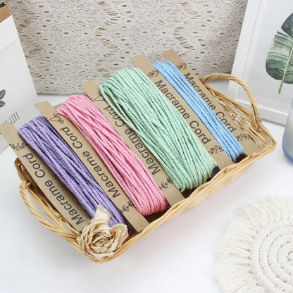 3mm Macrame Cord - 25m Roll 4-strand twisted woven cotton rope
