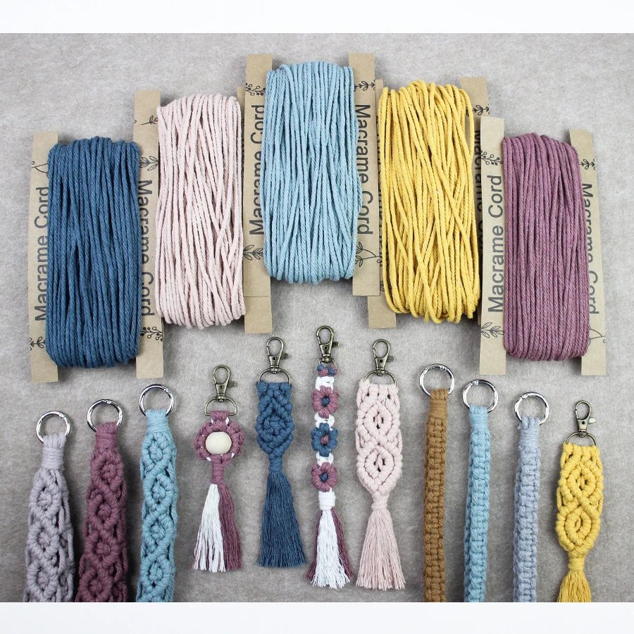 3mm Macrame Cord - 25m Roll 4-strand twisted woven cotton rope
