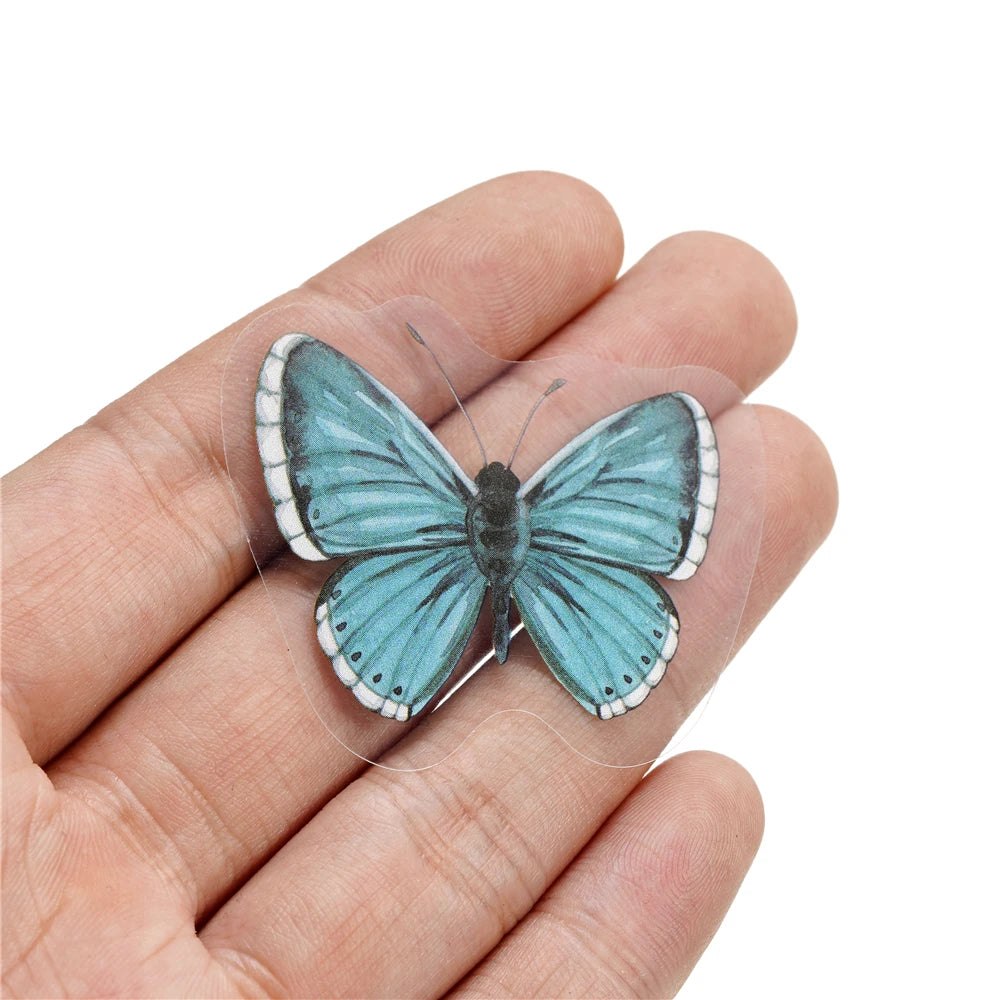 40pcs PVC Translucent Resin Mix Ins - Butterflies and Plants