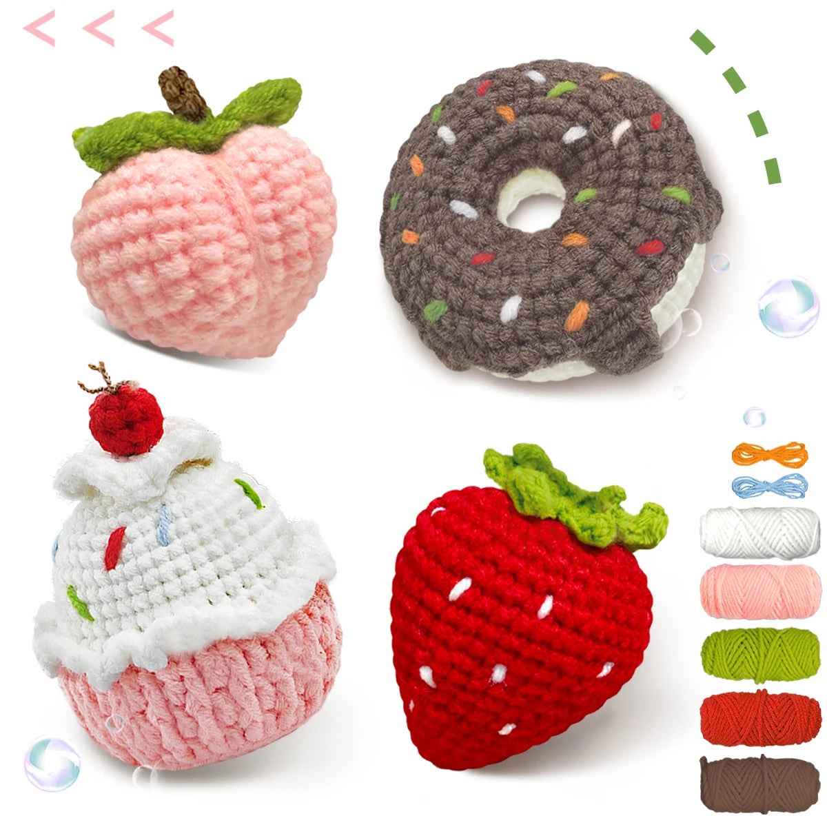 4PC Sweet Treats Crochet Kit