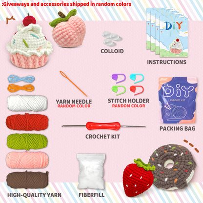 4PC Sweet Treats Crochet Kit