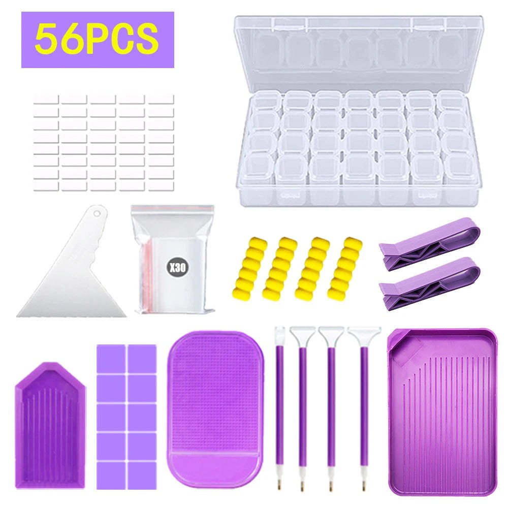 56pcs 5D Diamond Painting Tools and Accessories Kit