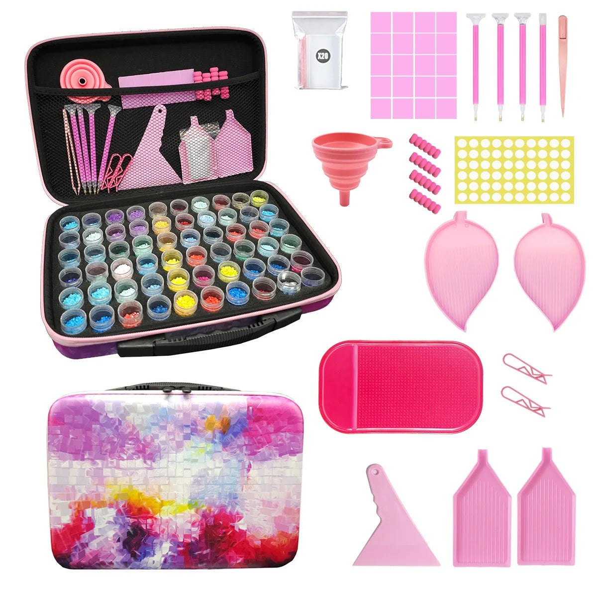 Kit Diamond Painting - 60 Contenitori Con Accessori Per Pietre - Foto 1