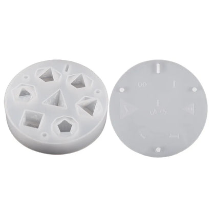 7Pcs Resin Dice Silicone Mould Set