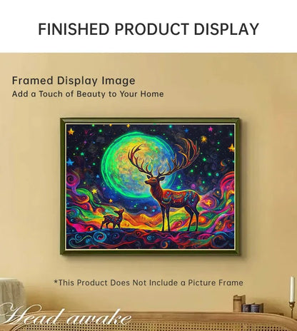 A4 Glow in the Dark DIY Scratch Painting Kit Starry Sky Animals