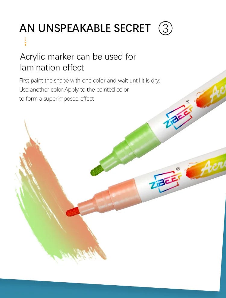 Acrylic Paint Marker Pens - Bullet Tip 12-120 Colours