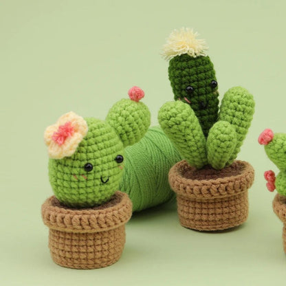 Beginner Crochet Kit - Potted Cactus Plant