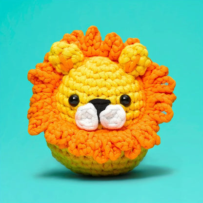Beginner Stuffed Animal Crochet Kit - Sebastian the Lion