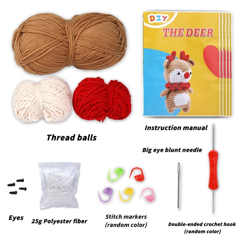 Beginners Crochet Knitting Kit - Alpaca
