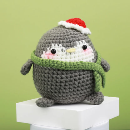 Beginners Crochet Knitting Kit - Winter Penguin