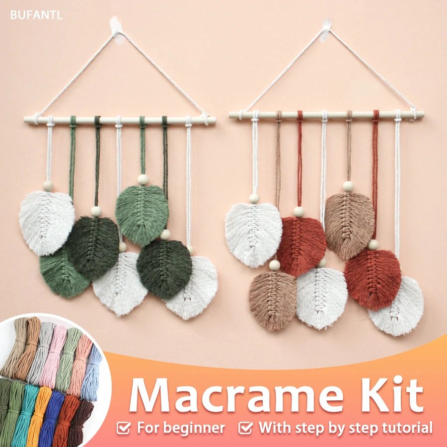 Boho Leaf Hanging Macrame Kit