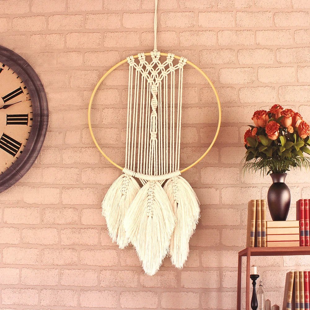 Boho Style Leaf Macrame Tapestry DIY Kit