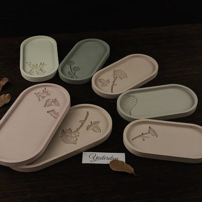 Carved Detail Oval Tray Silicone Mould