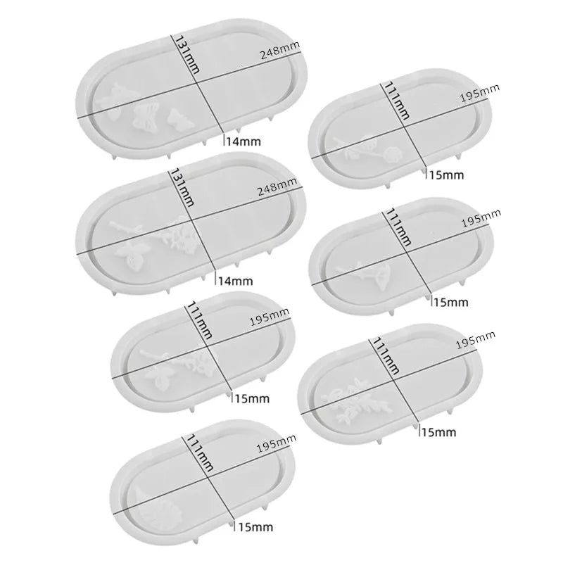 Carved Detail Oval Tray Silicone Mould