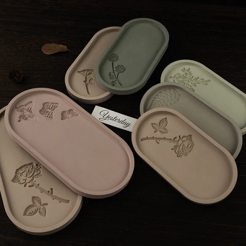 Carved Detail Oval Tray Silicone Mould