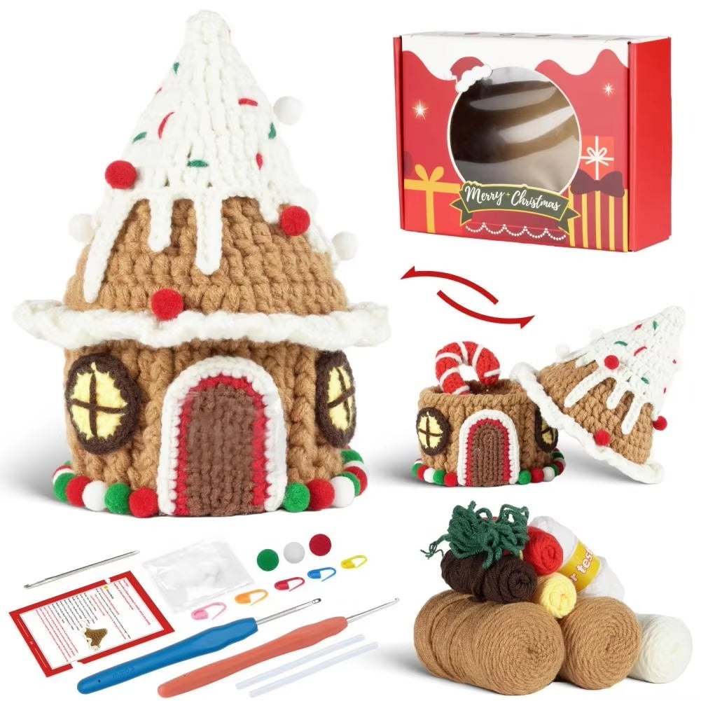 Christmas Crochet Kits - Christmas Gingerbread House