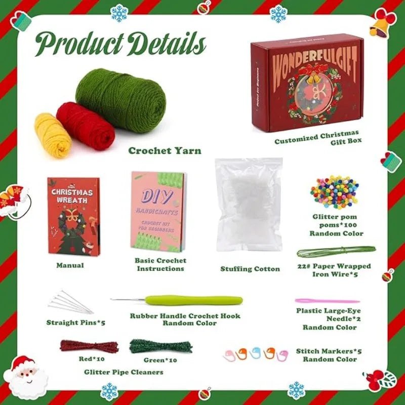 Christmas Crochet Starters Kits - Complex Wreath