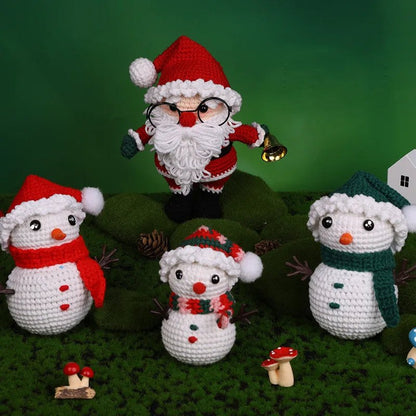 Christmas Crochet Starters Kits - Green Scarf Snowman