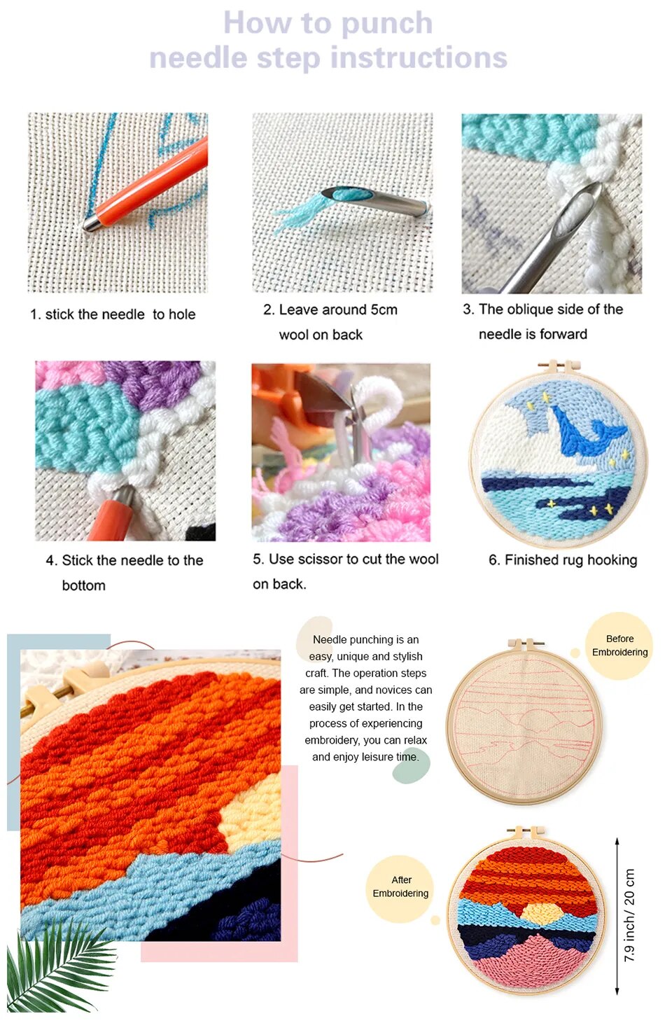 Christmas DIY Punch Needle Kits - Xmas Penguin