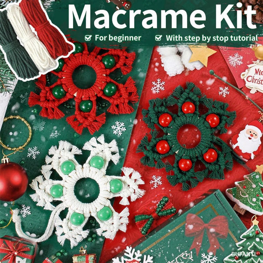 Christmas Snowflake Hanging Ornament Macrame Kit