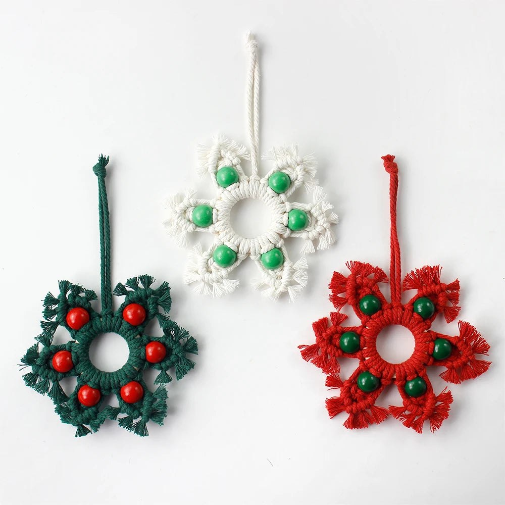 Christmas Snowflake Hanging Ornament Macrame Kit