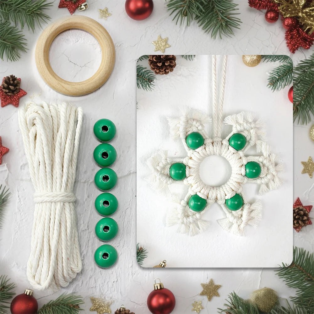 Christmas Snowflake Hanging Ornament Macrame Kit