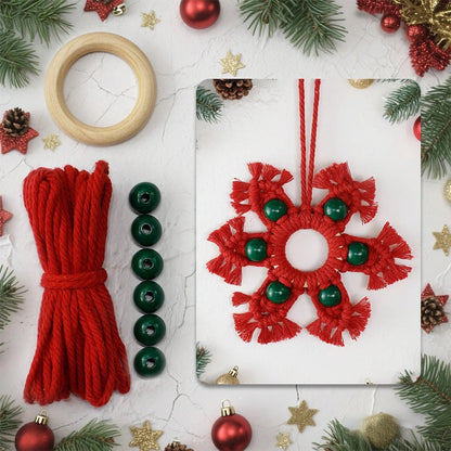 Christmas Snowflake Hanging Ornament Macrame Kit