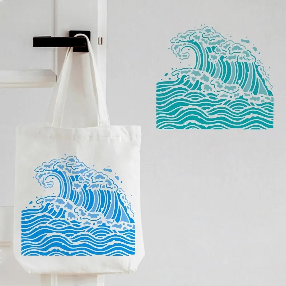 Craft Reusable Painting Stencils 30cm x 30cm - Beach Waves