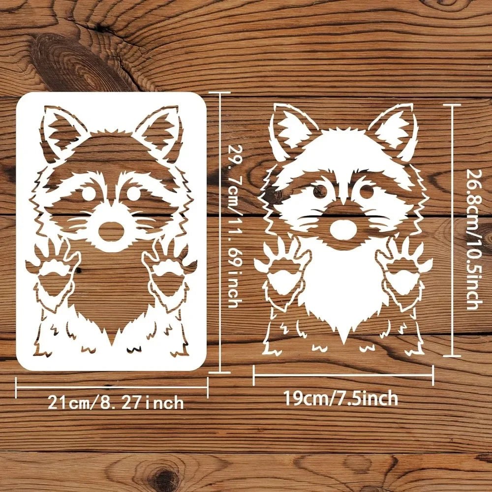 Craft Reusable Painting Stencils A4 - Raccoon