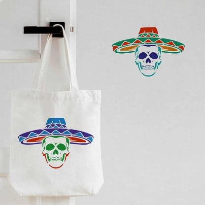 Craft Reusable Painting Stencils A4 - Sombrero Skull