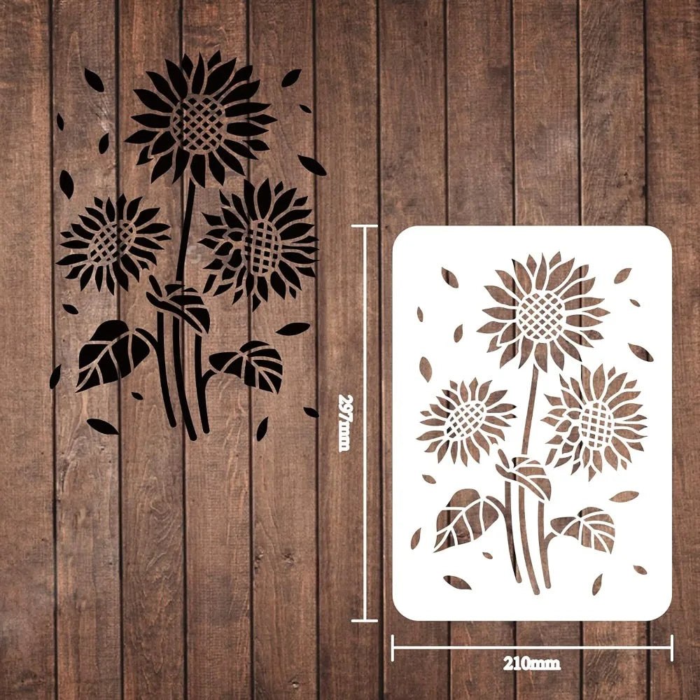 Craft Reusable Painting Stencils A4 - Sunflowers