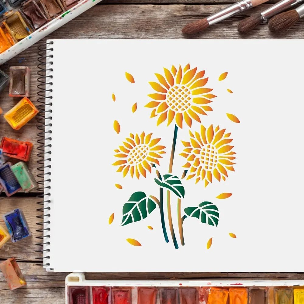 Craft Reusable Painting Stencils A4 - Sunflowers