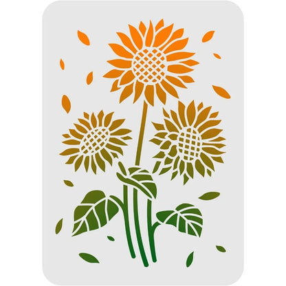 Craft Reusable Painting Stencils A4 - Sunflowers