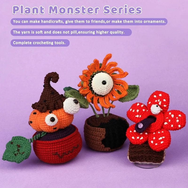 Crazy Plant Crochet Starters Kits - 3 Pack