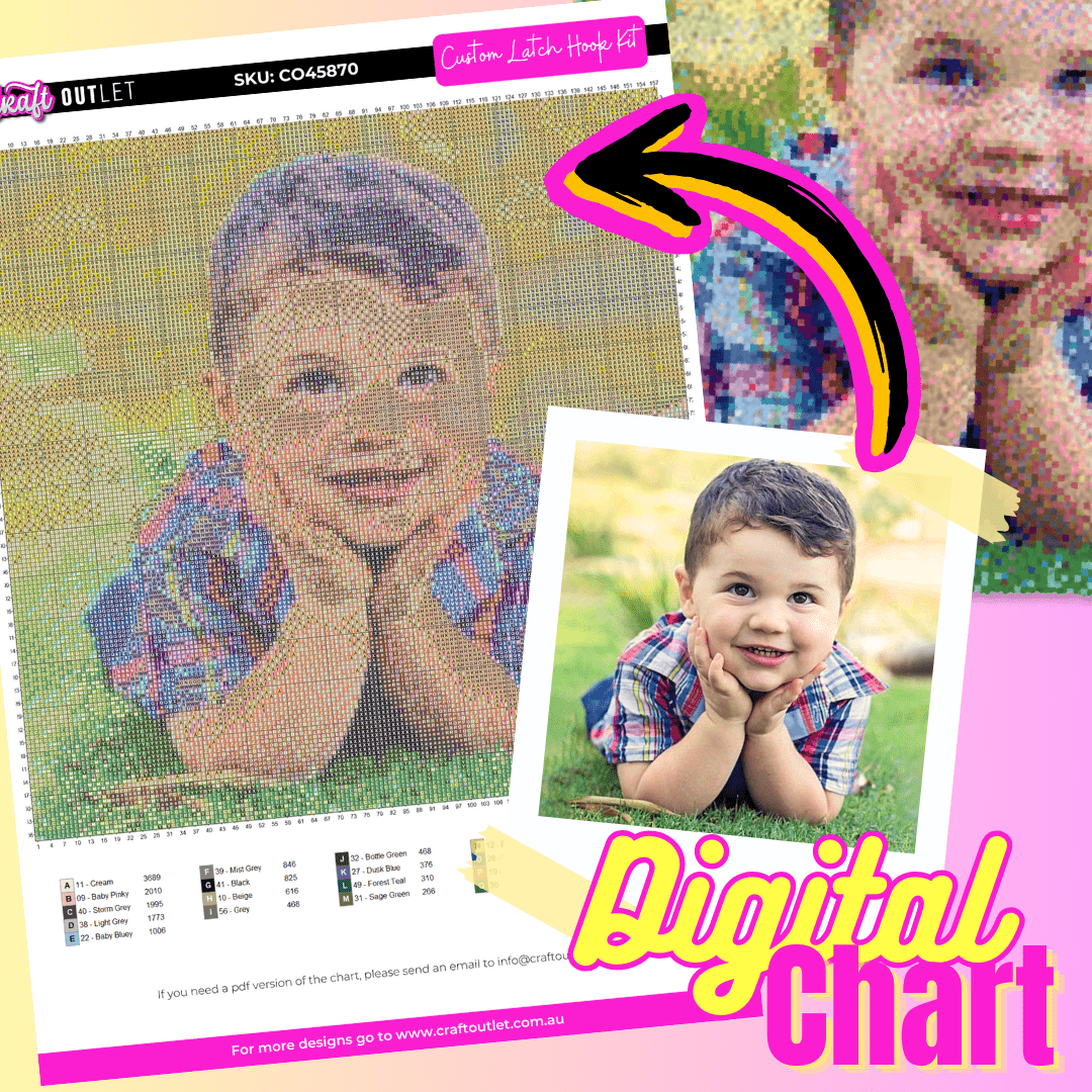 Customised Latch Hook Rug Digital Chart