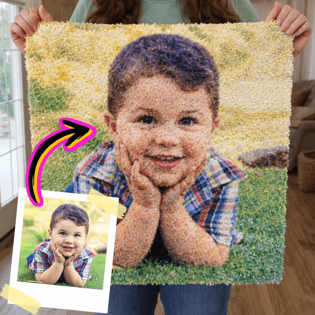 Customised Latch Hook Rug Making Kits - Large Photo
