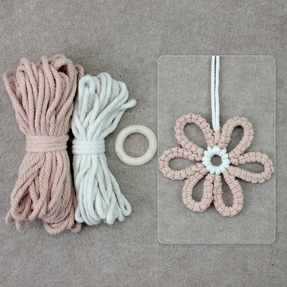 DIY Boho Flower Hanging Ornaments Macrame Kit