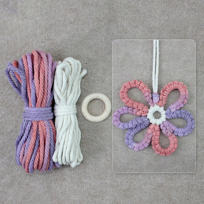 DIY Boho Flower Hanging Ornaments Macrame Kit