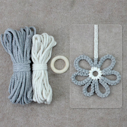 DIY Boho Flower Hanging Ornaments Macrame Kit