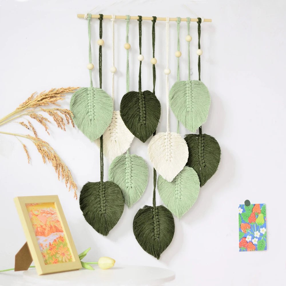 DIY Boho Wall Hanging Leaf Macramé Tapestry Hobby Kit