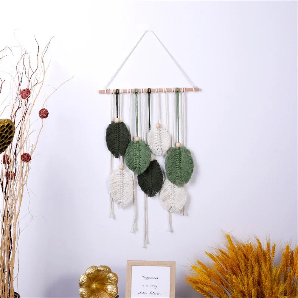 DIY Boho Wall Hanging Leaf Macramé Tapestry Hobby Kit