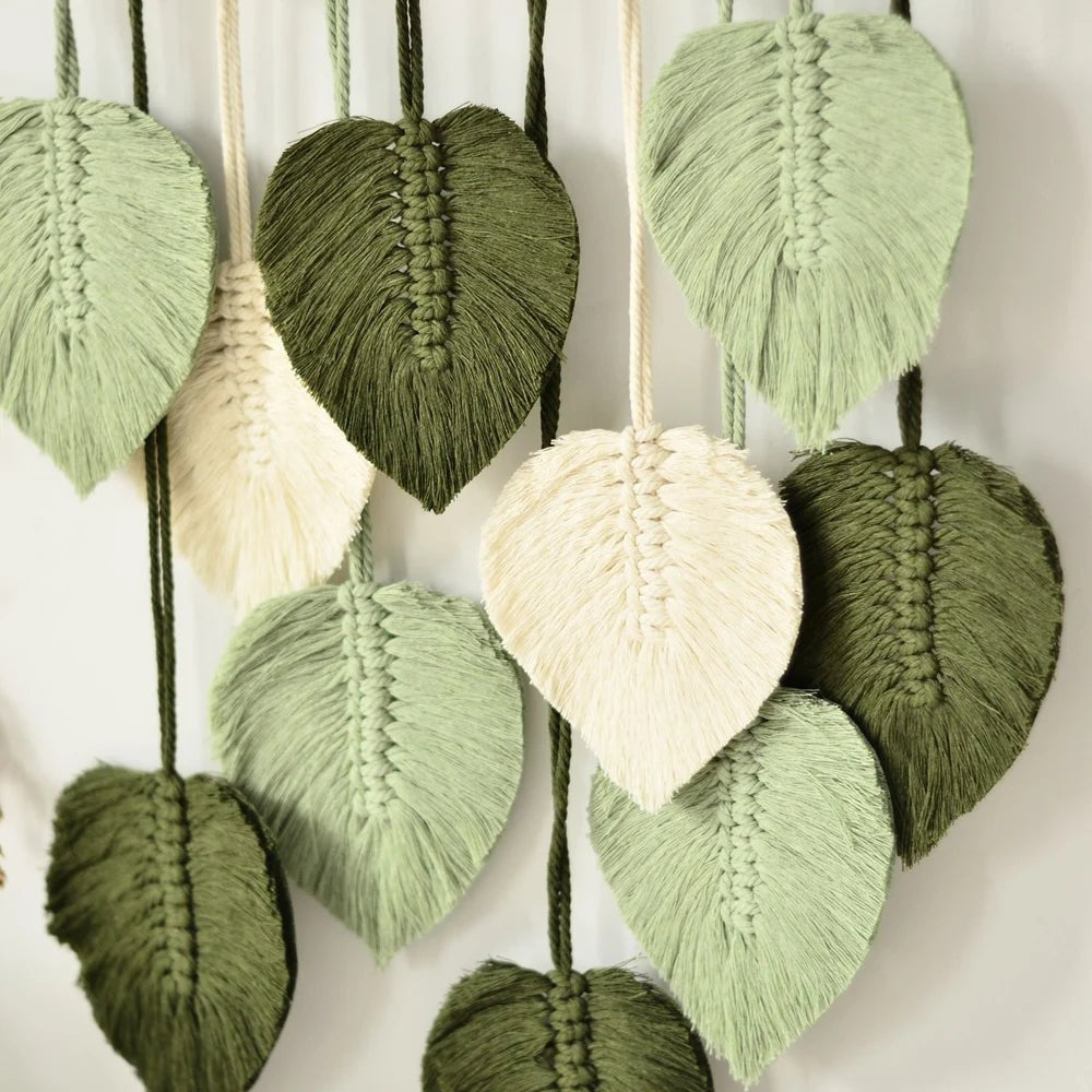 DIY Boho Wall Hanging Leaf Macramé Tapestry Hobby Kit