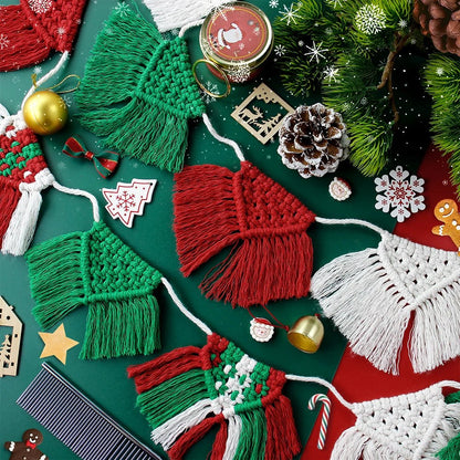 DIY Christmas Macrame Banner Bunting Kit