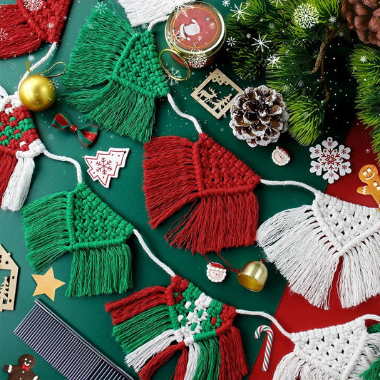 DIY Christmas Macrame Banner Bunting Kit