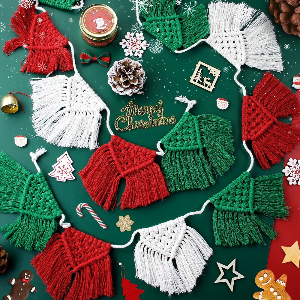 DIY Christmas Macrame Banner Bunting Kit