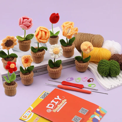 DIY Crochet Potted Flower Kit