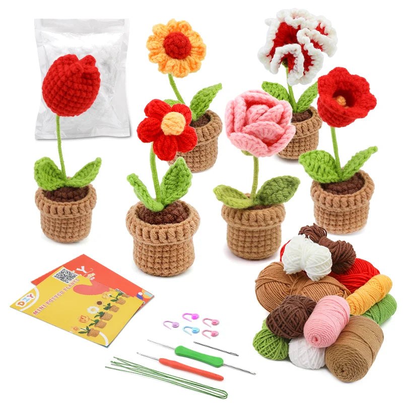 DIY Crochet Potted Flower Kit